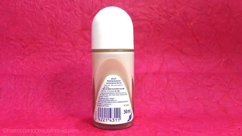 Nivea Whitening Fairer Underarms Deodorant Roll On Review details