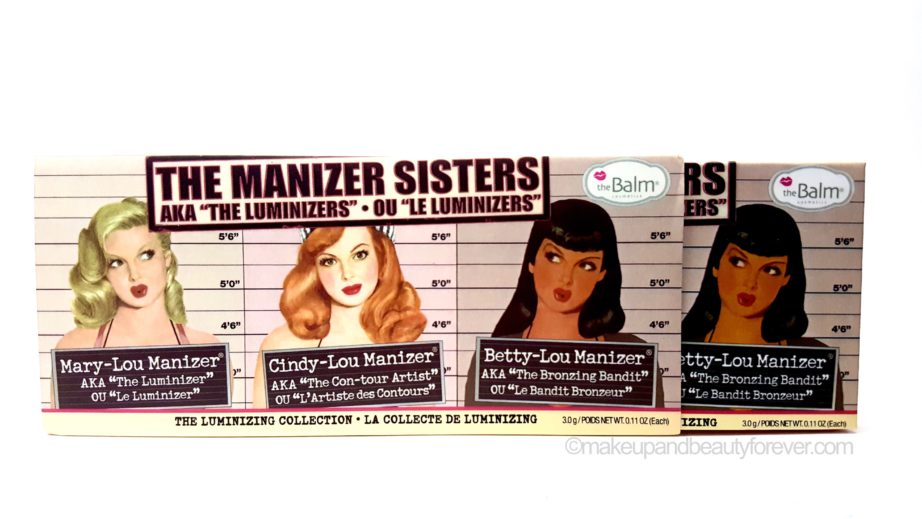 theBalm Manizer Sisters Mary Cindy Betty Lou Manizer Palette Review India
