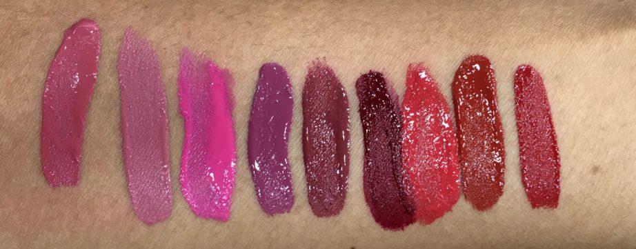 All Chambor shades swatches Rosemantic 401 Effortless Pink 402 Diva 403 Fall in Rose 404 Trendy Mauve 405 Nocturne 406 Fiery Red 431 Red Haute 432 Desire 433