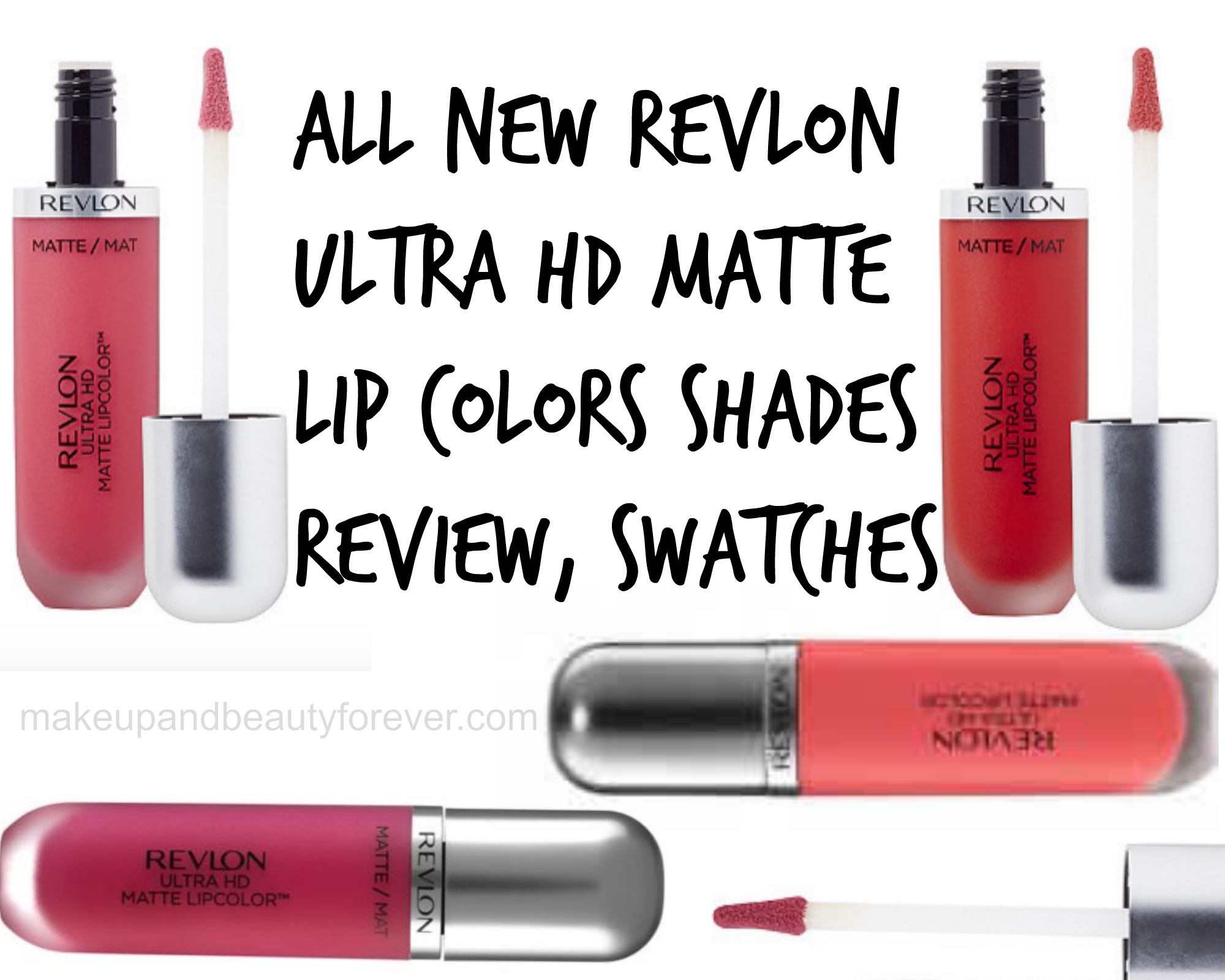Gezond temperatuur Kapitein Brie All New Revlon Ultra HD Matte Lip Colors Shades Review, Swatches