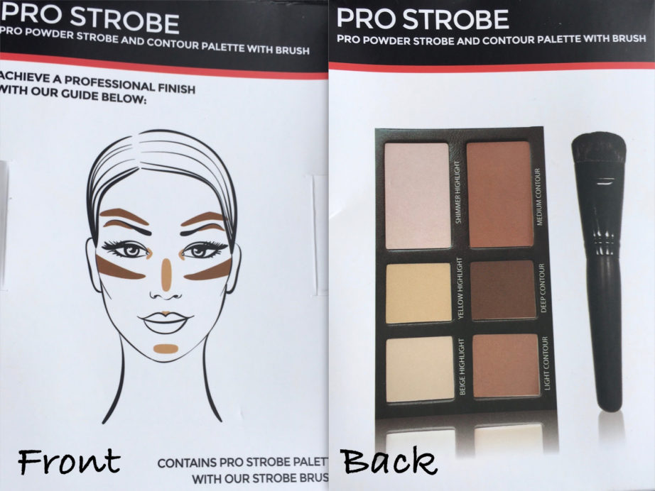 Freedom Pro Strobe Highlight and Contour Palette With Brush Review Swatches front back