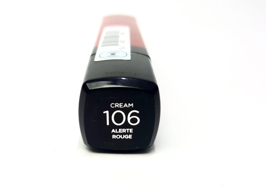 L'Oreal Infallible Mega Gloss 106 Alerte Rouge Review Swatches cream