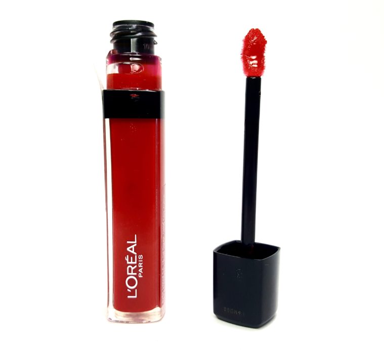 L'Oreal Infallible Mega Gloss 106 Alerte Rouge Review makeup beauty forever beauty blog