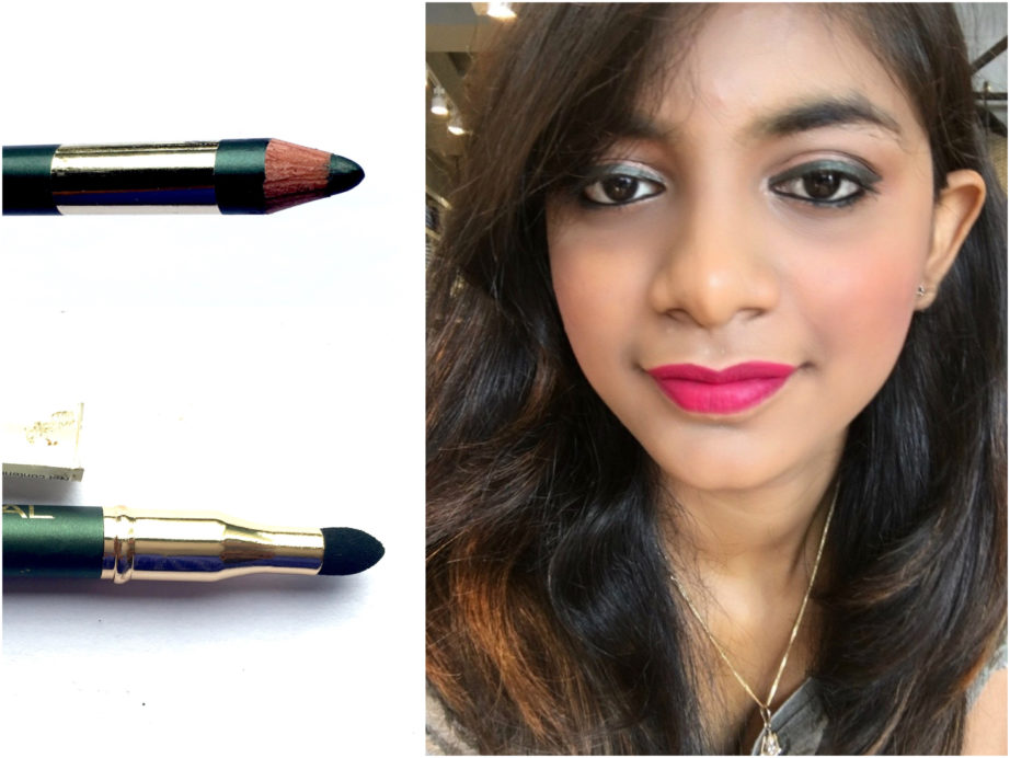 L’Oreal Color Riche Le Smoky Pencil Eyeliner Antique Green 209 Review Swatches mbf beauty blog