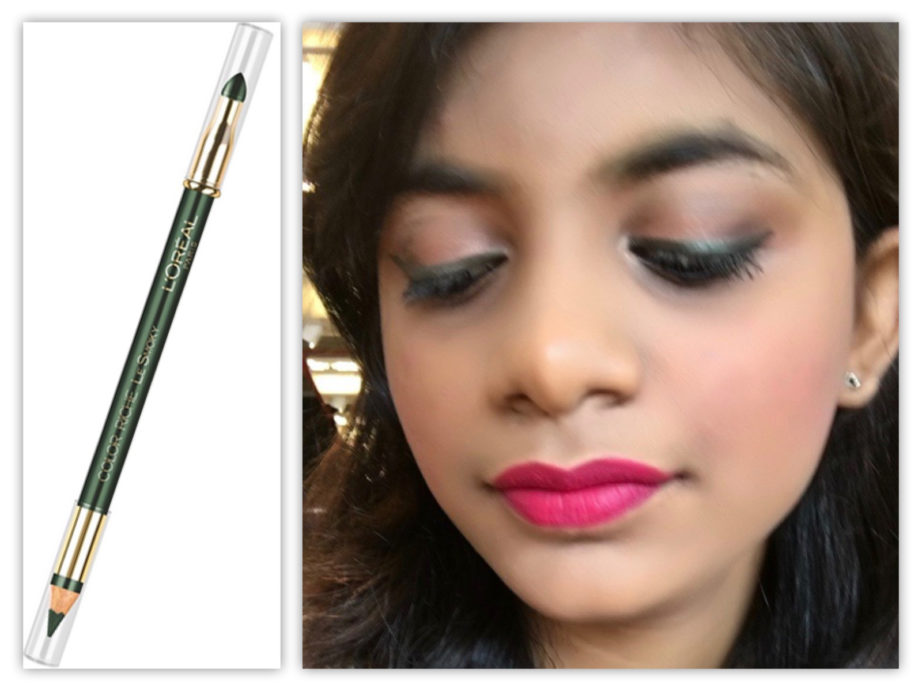 L’Oreal Color Riche Le Smoky Pencil Eyeliner Antique Green 209 Review Swatches tutorial MBF