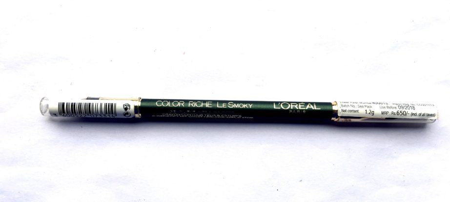L’Oreal Color Riche Le Smoky Pencil Eyeliner Antique Green 209 Review USA India