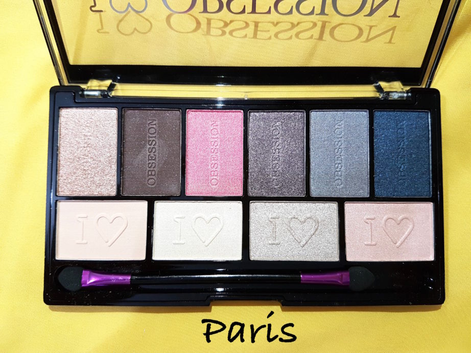 Makeup Revolution I ♡ MAKEUP I ♡ OBSESSION Eye Shadow Palette Paris Review Swatches