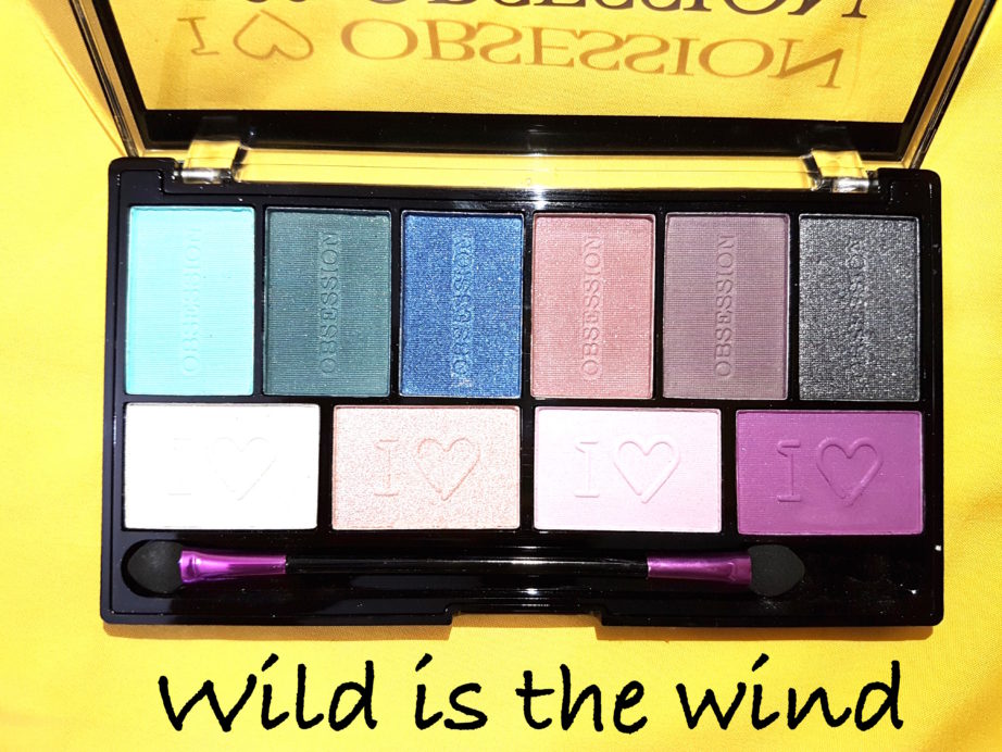 Makeup Revolution I ♡ MAKEUP I ♡ OBSESSION Eye Shadow Palette Wild is the Wind Review Swatches