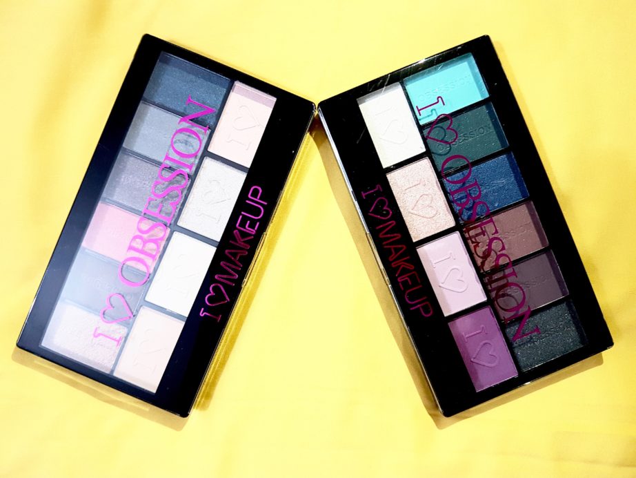 Makeup Revolution I ♡ MAKEUP I ♡ OBSESSION Eye Shadow Palettes - Paris & Wild is the Wind Review Swatches