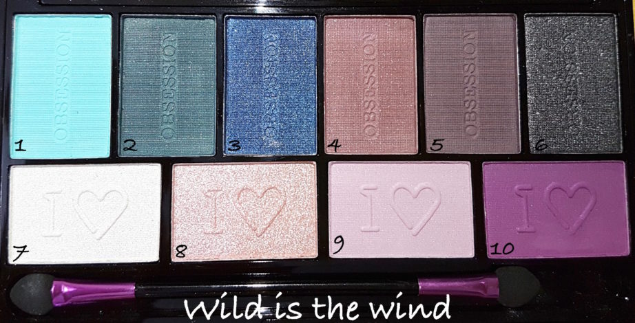 Makeup Revolution I ♡ MAKEUP I ♡ OBSESSION Eye Shadow Palettes - Wild is the Wind Review Swatches