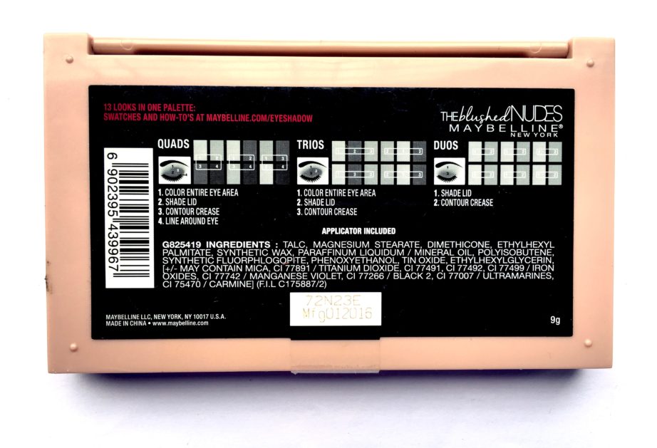 Maybelline The Blushed Nudes Palette Review Swatches Makeup back