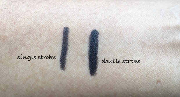 PAC Intense Duo Eyeliner Pencil Review Swatches on hand