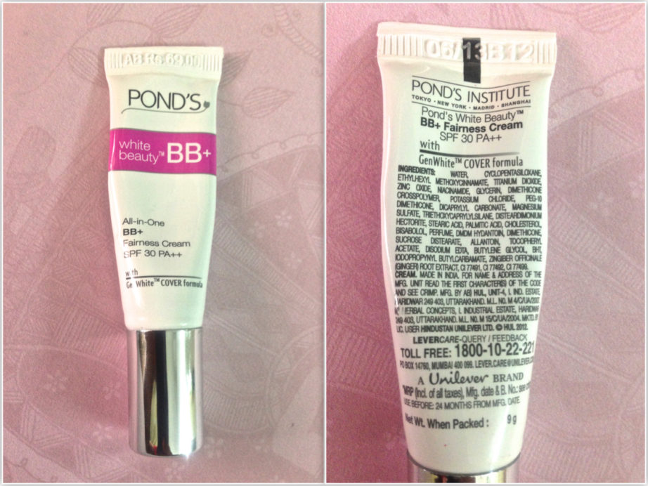 Pond’s White Beauty BB+ Fairness Cream Review Swatches comprision