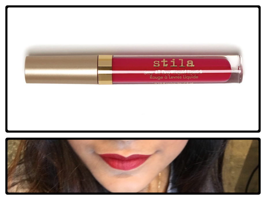 Stila Stay All Day Liquid Lipstick Fiery Review Swatches