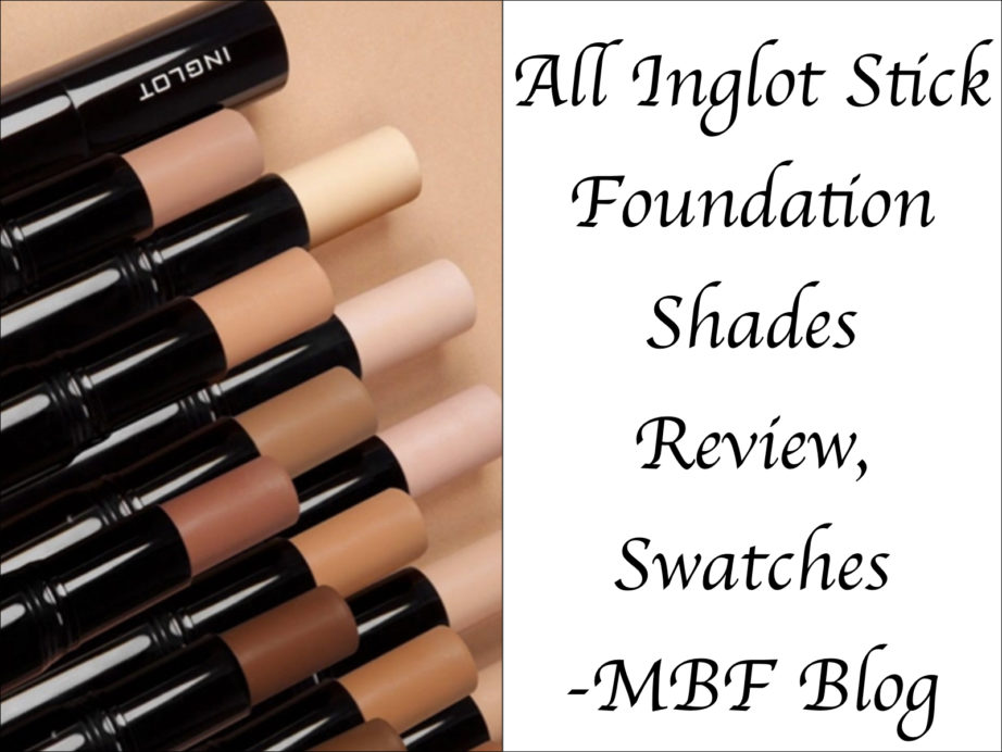All Inglot Stick Foundation Shades Review Swatches 101 102 103 104 105 106 107 108 109 110 111 112 113 114 115 116 117