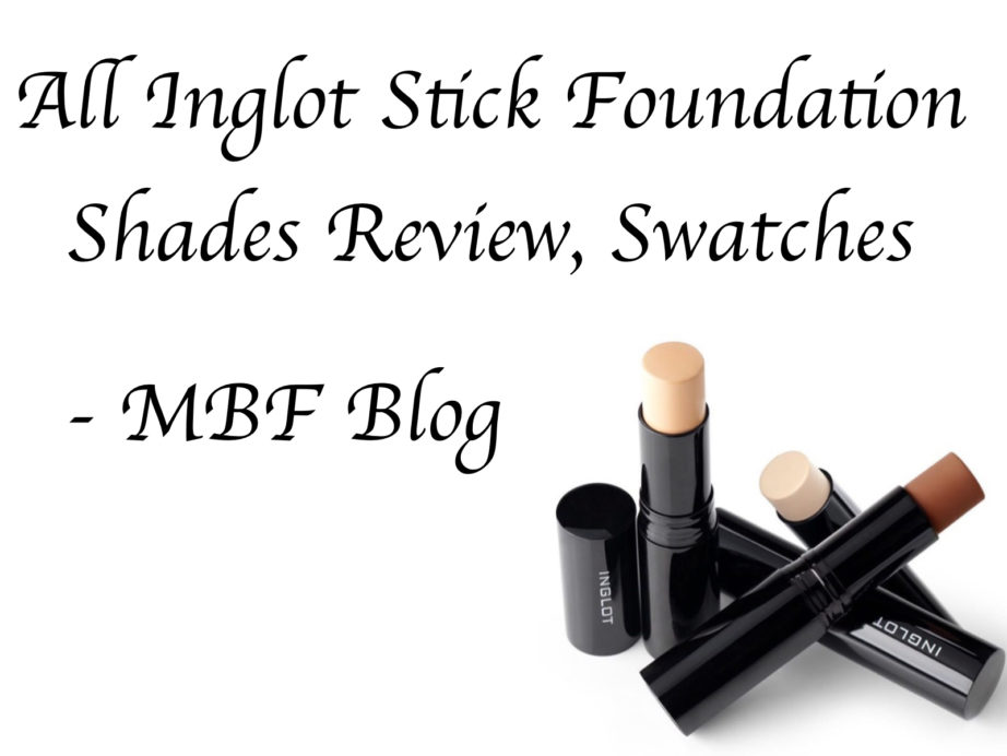 All Inglot Stick Foundation Shades Review Swatches 101 102 103 104 105 106 107 108 109 110 111 112 113 114 115 116 117 mbf blog