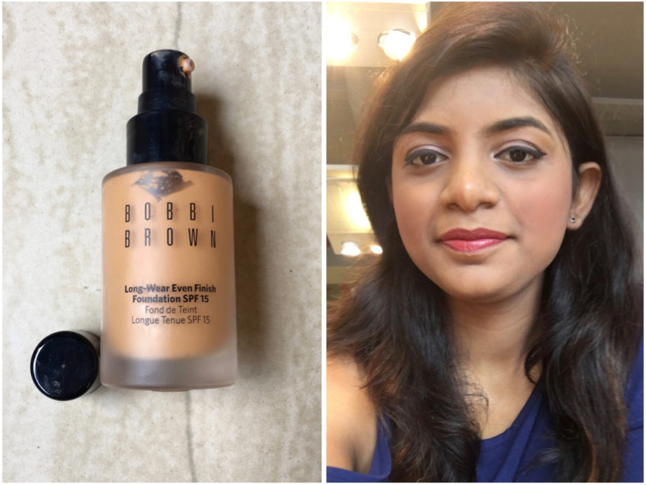 Bobbi Brown Long Wear Even Finish Foundation Spf 15 Review Swatch makeup look