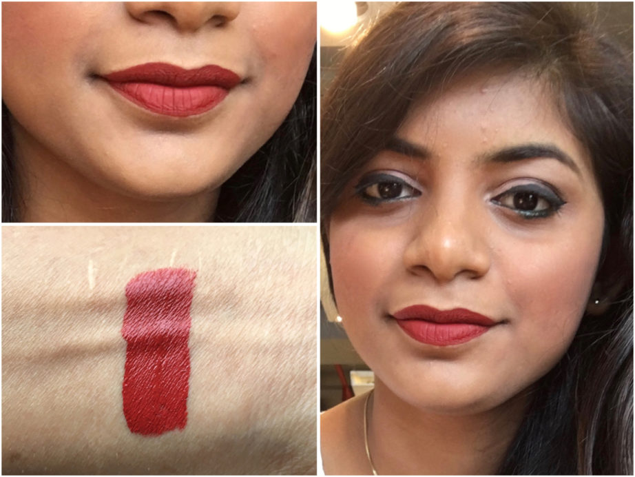Chambor Extreme Wear Liquid Lipstick Shade 432 Review Swatches on lips