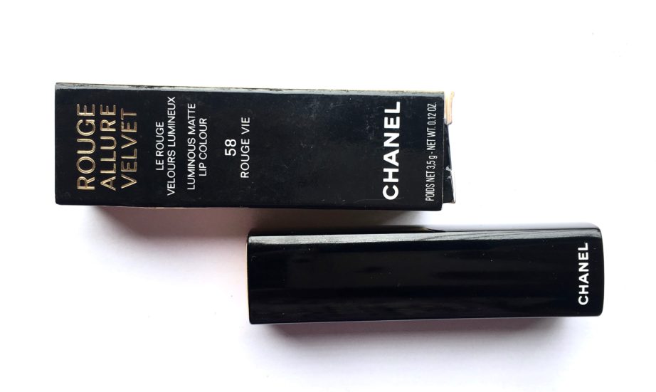 Chanel Rouge Allure Velvet Luminous Matte Lip Colour 58 Rouge Vie Review