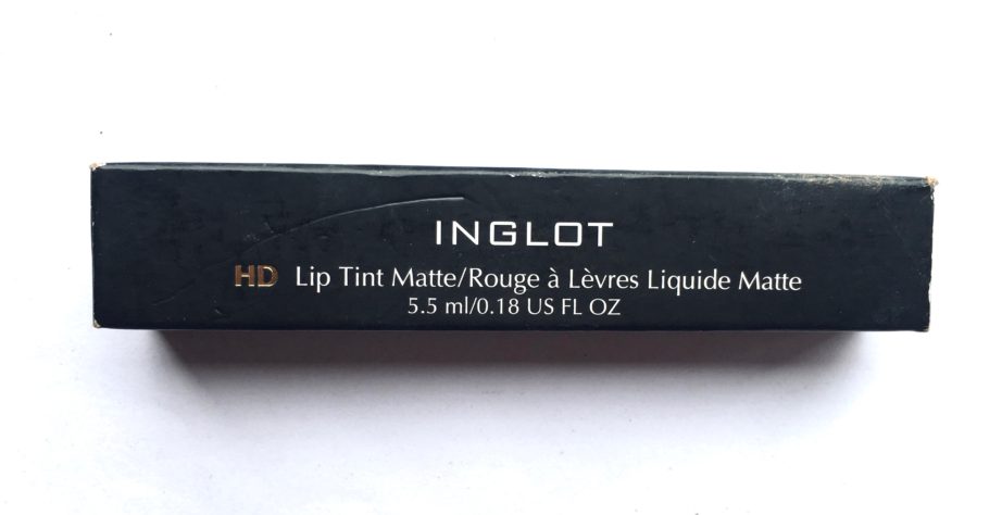 Inglot HD Lip Tint Matte 12 Review, Swatches box
