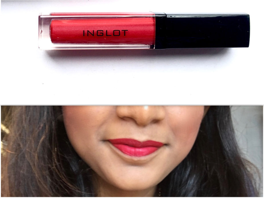 Inglot HD Lip Tint Matte 12 Review Swatches on lips