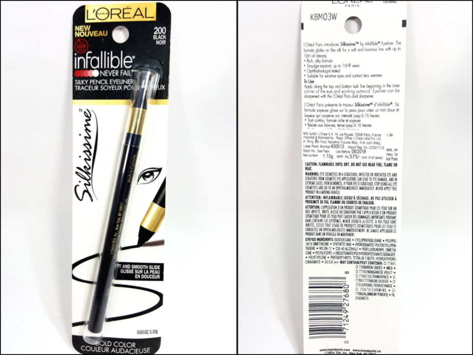 L'Oreal Infallible Silkissime Eyeliner Black Noir Review Swatches mbf blog