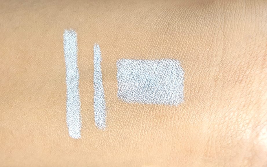L'Oreal Infallible Silkissime Eyeliner Silver Argente Review Swatches hand