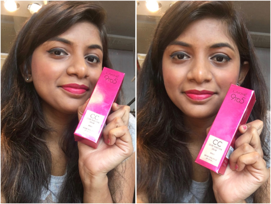 Lakme 9 To 5 Color Transform CC Cream Review Swatches makeup look