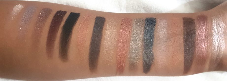 Makeup Revolution I Heart Makeup Naked Underneath Eyeshadow Palette Review Swatches hand