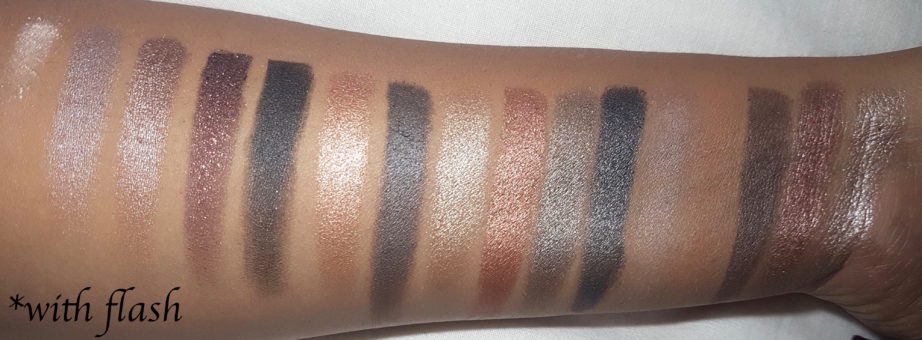 Makeup Revolution I Heart Makeup Naked Underneath Eyeshadow Palette Review Swatches with flash
