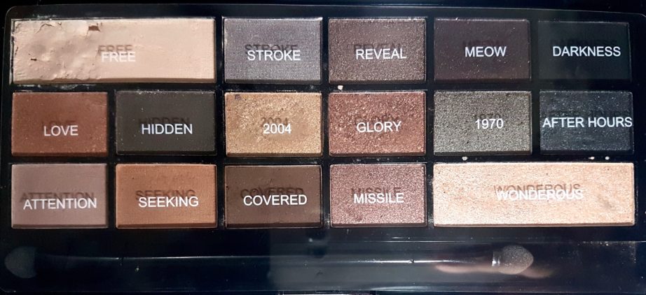 Makeup Revolution I Heart Makeup Naked Underneath Eyeshadow Palette with names Review Swatches