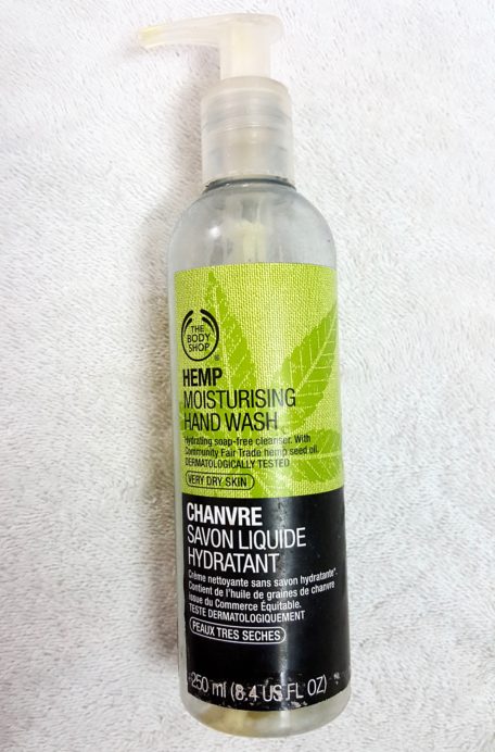 The Body Shop Hemp Moisturizing Hand Wash Review bottle