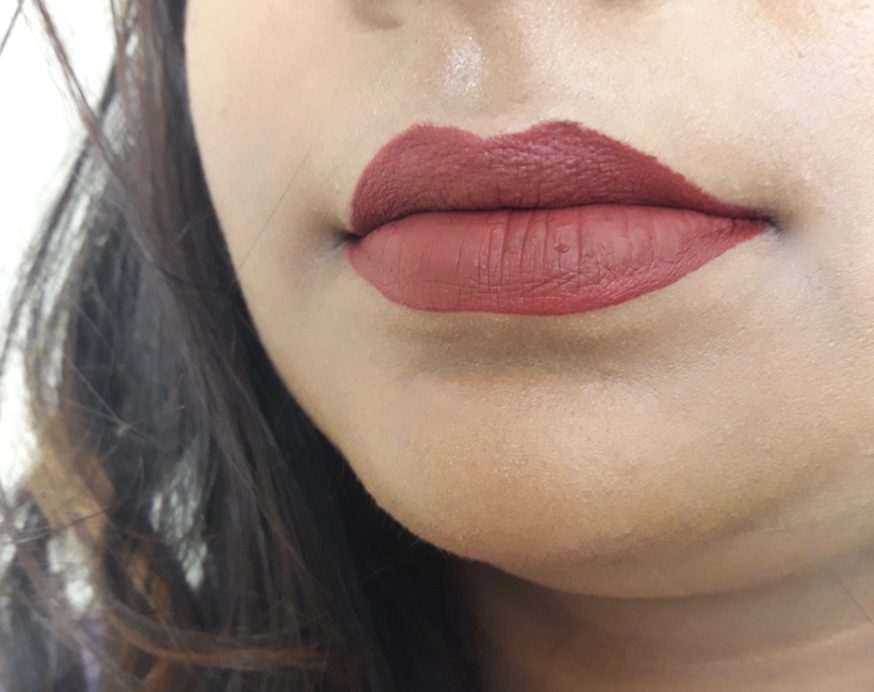 BH Cosmetics Matte Liquid Lipstick Lust Review Swatches on lips