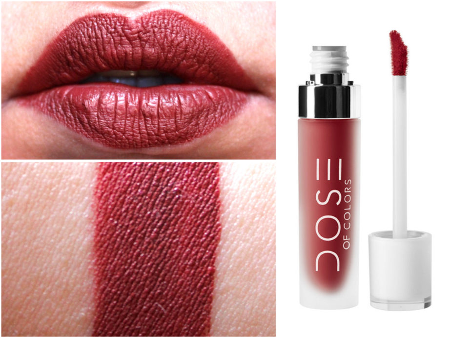 noorden koolstof Federaal Dose of Colors Matte Liquid Lipstick Brick Review, Swatches