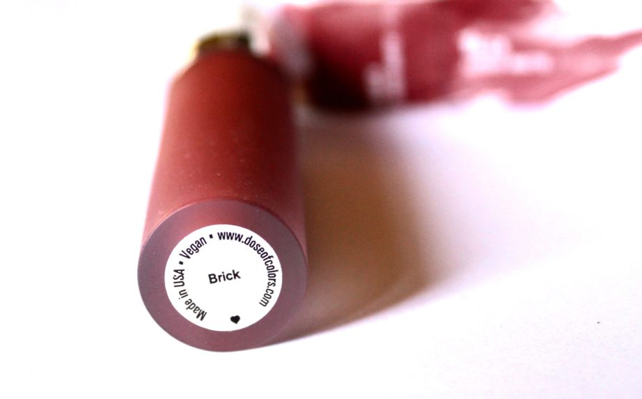 Dose of Colors Matte Liquid Lipstick Brick Review Swatches Blog MBF