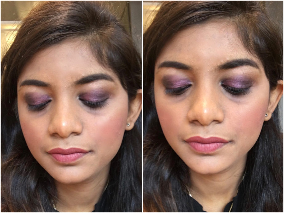 Faces I Shine Eye Shadow Quartet Purple Review Swatches MBF Eye Makeup Look