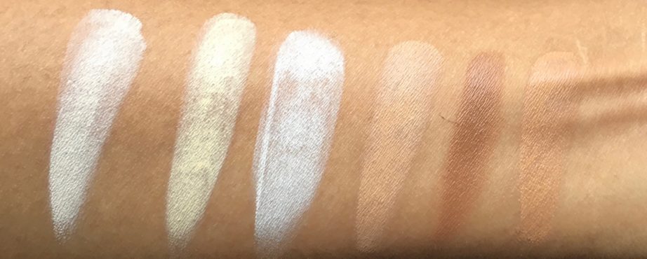 Freedom Pro Cream Strobe Palette with Brush Review Swatches on hand
