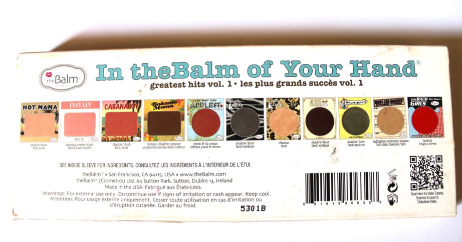 In the Balm of Your Hand Palette Review Swatches Info