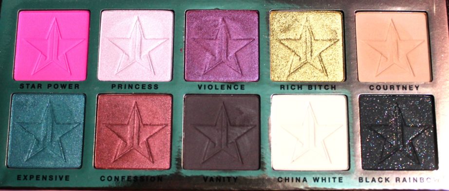 Jeffree Star Beauty Killer Palette Review Swatches all shades