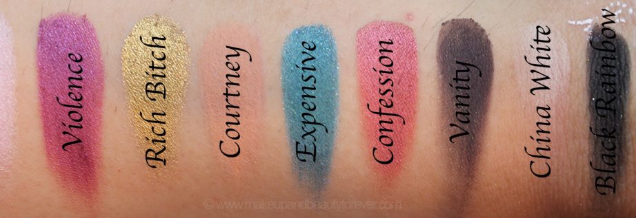 Jeffree Star Beauty Killer Palette Review Swatches mbf all shades