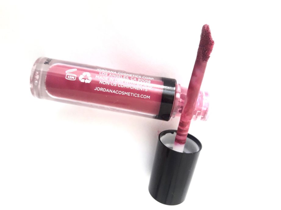 Jordana Sweet Cream Matte Liquid Lipstick Sugared Plum Review Swatches slant tip