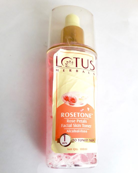 Lotus Herbals Rosetone Facial Skin Toner Review blog