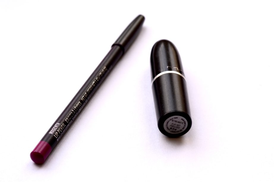 MAC Flat Out Fabulous Retro Matte Lipstick Review Swatches with liner