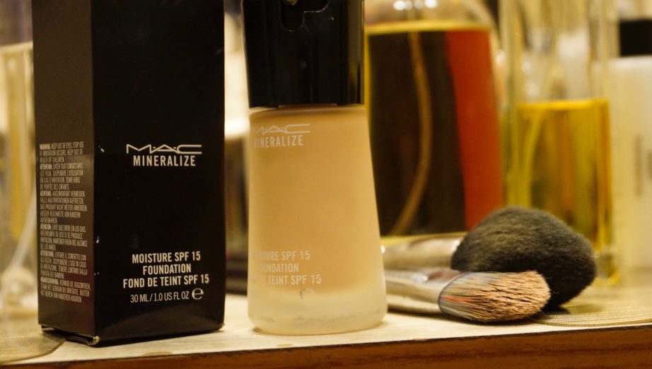 MAC Mineralize Moisture SPF 15 Foundation Review Swatches table vanity