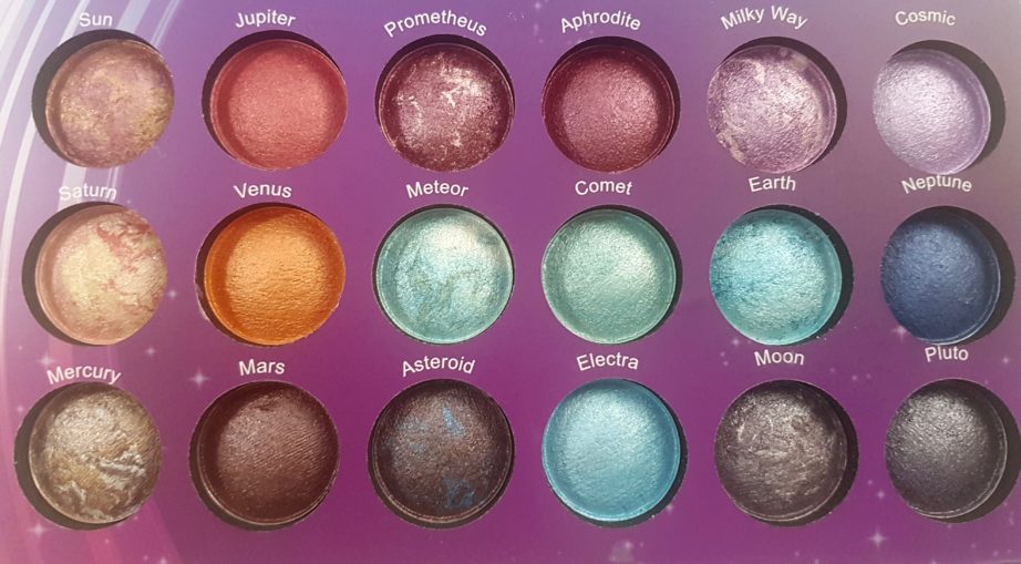 BH Cosmetics Galaxy Chic Baked Eyeshadow Palette Review Swatches