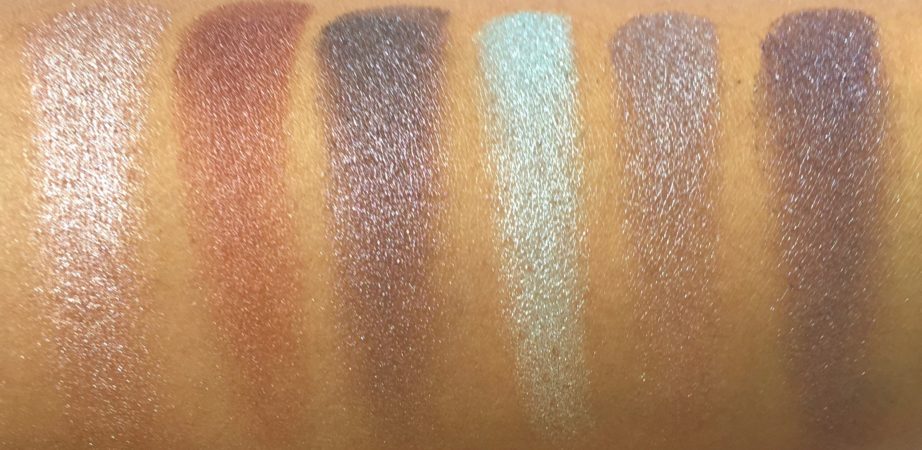 BH Cosmetics Galaxy Chic Baked Eyeshadow Palette Review Swatches Mercury Mars Asteroid Electra Moon Pluto finger swatch