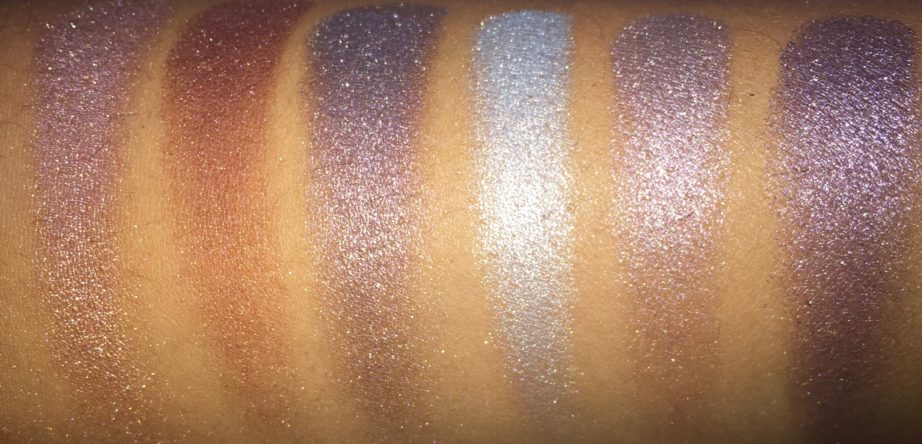 BH Cosmetics Galaxy Chic Baked Eyeshadow Palette Review Swatches Mercury Mars Asteroid Electra Moon Pluto with flash