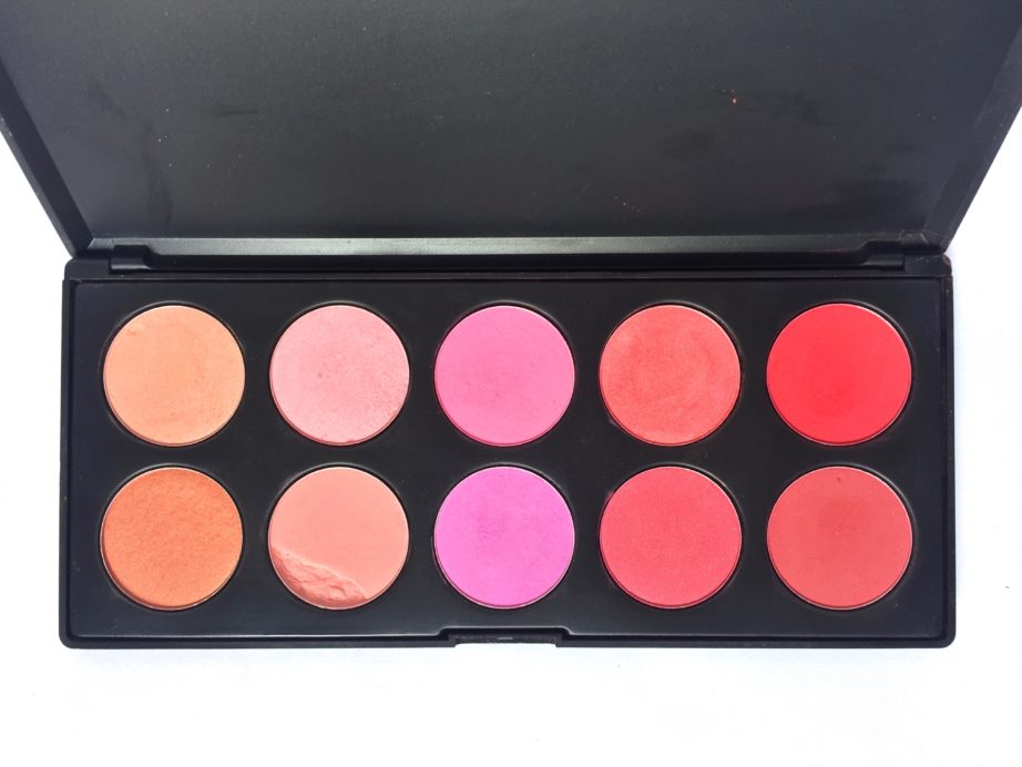 BH Cosmetics Glamorous Blush 10 Color Palette Review Swatch