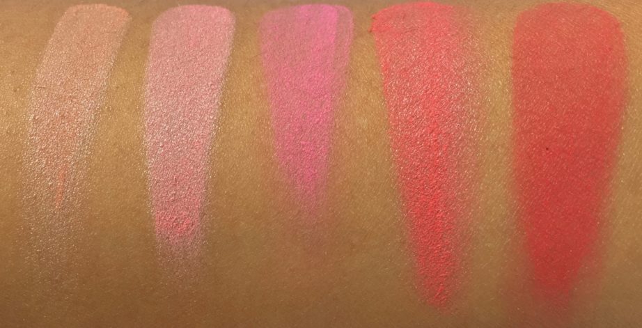 BH Cosmetics Glamorous Blush 10 Color Palette Review Swatches 1st Row