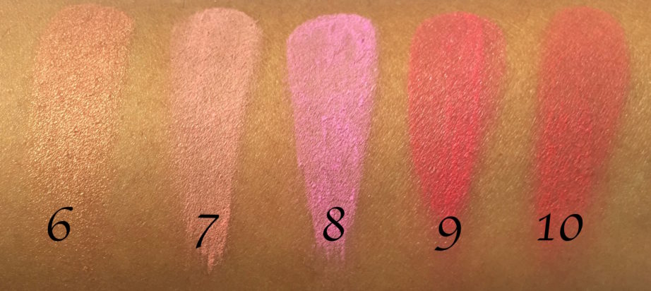 BH Cosmetics Glamorous Blush 10 Color Palette Review Swatches 2nd Row MBF